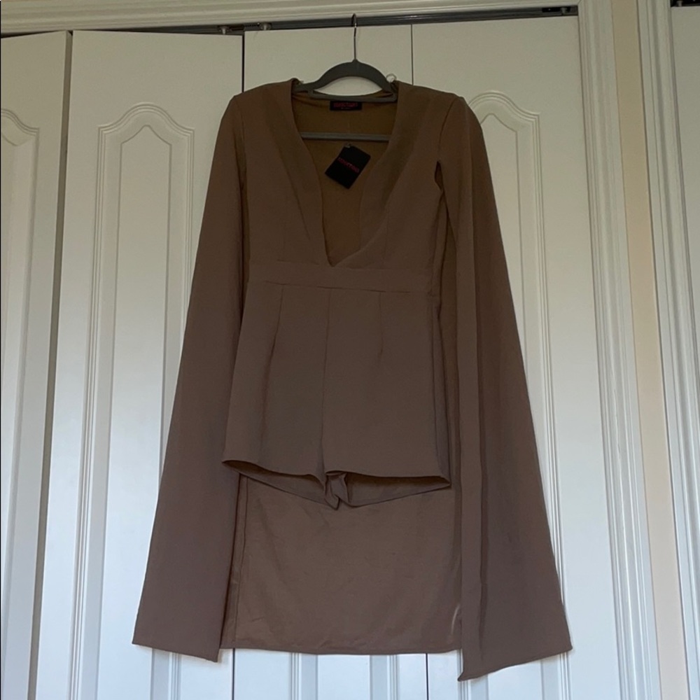 NWT low cut romper with cape